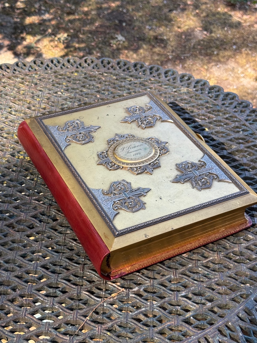 Leather And Gilded Bronze Photo Album-photo-6