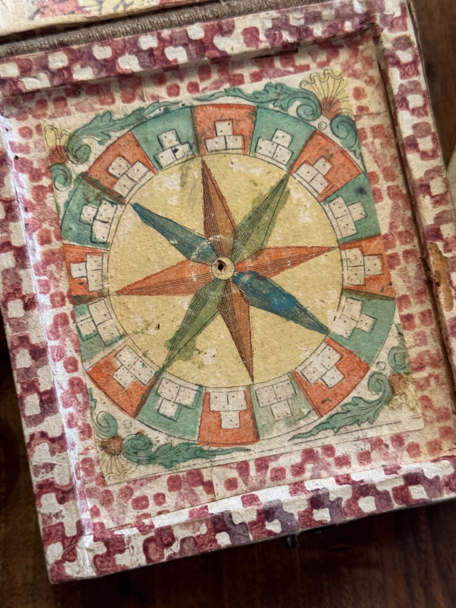 Coffret à jeux de voyage à volets articulés. XVIII ème Siècle -photo-4