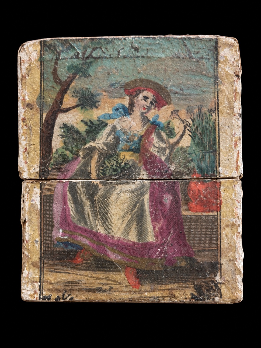 Coffret à jeux de voyage à volets articulés. XVIII ème Siècle -photo-1