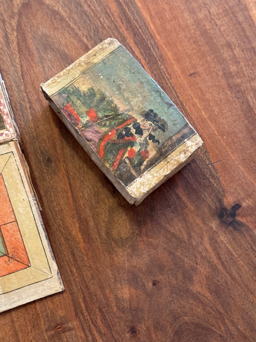 Coffret à jeux de voyage à volets articulés. XVIII ème Siècle -photo-5