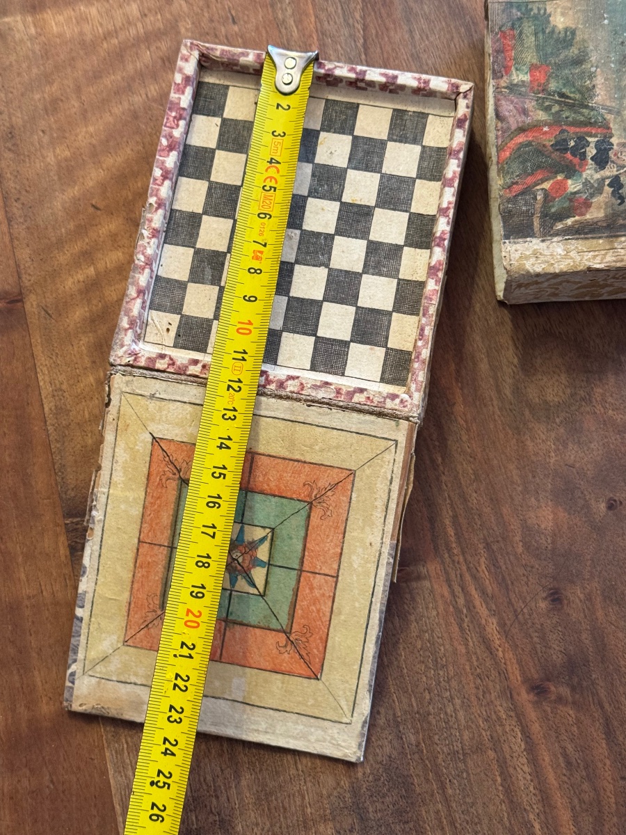 Coffret à jeux de voyage à volets articulés. XVIII ème Siècle -photo-7