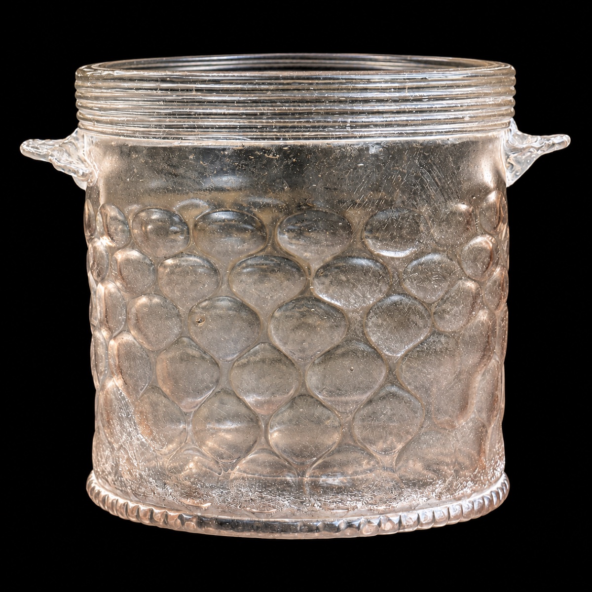 Hand-blown Glass Single-glass Cooler – Royal Manufactory Of Margeride, 18th Century-photo-2