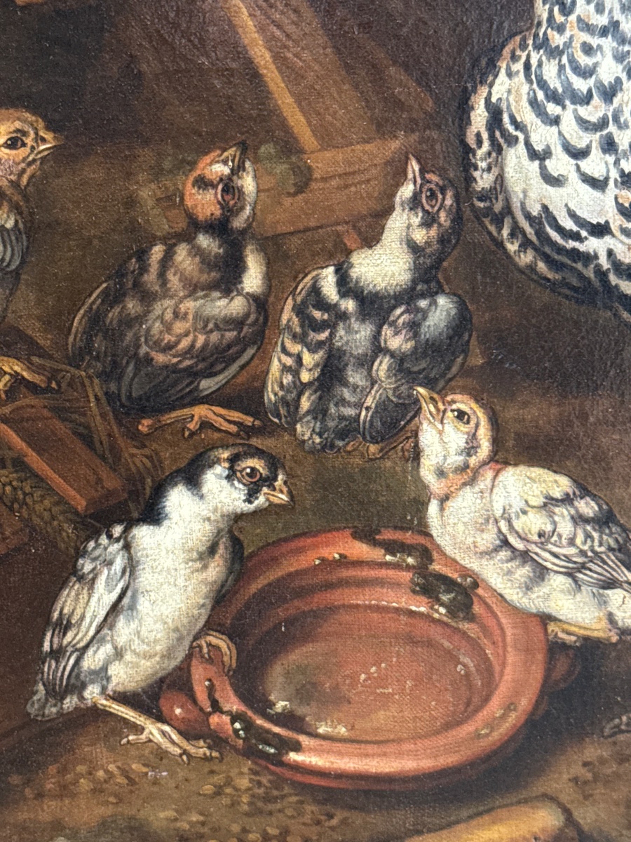 Jacobus Victors (1640-1705) Scène de basse-cour-photo-3