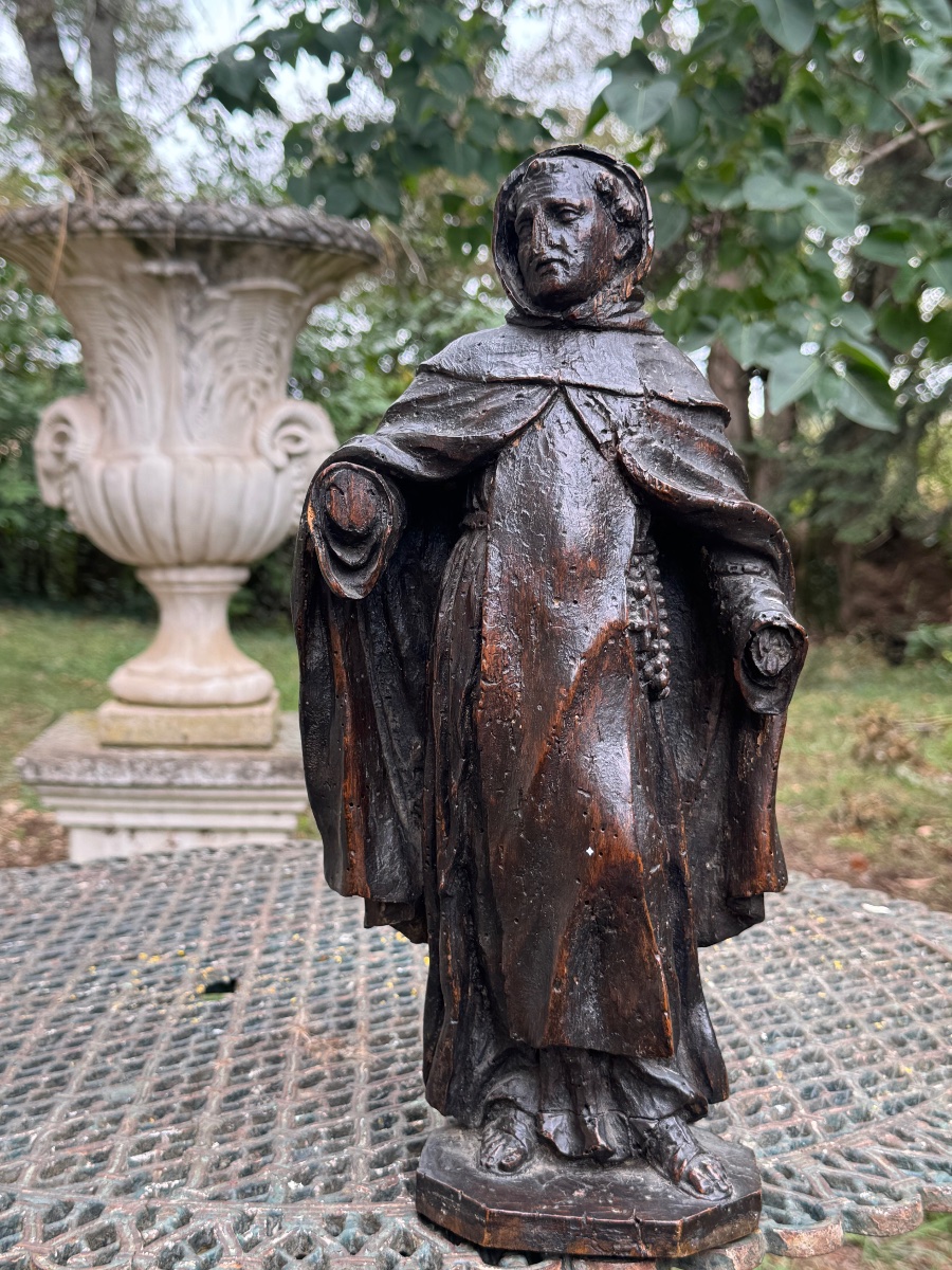 Wooden Sculpture Of A Monk – Northern France – 17th Century