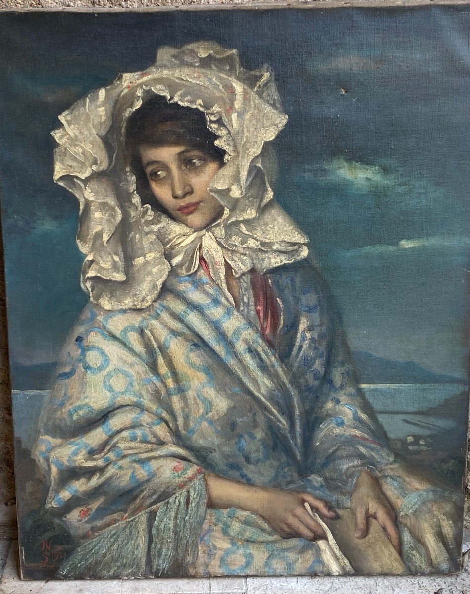 Neville Stephen Lytton (1879-1951) Portrait d'Alexandra Fortel -photo-4