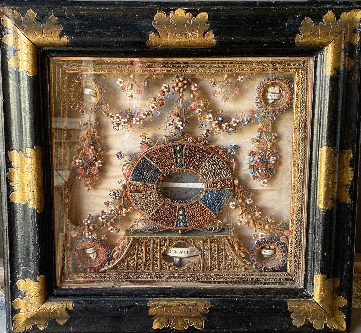 Reliquaire Paperolles-  Epoque Louis XIV 