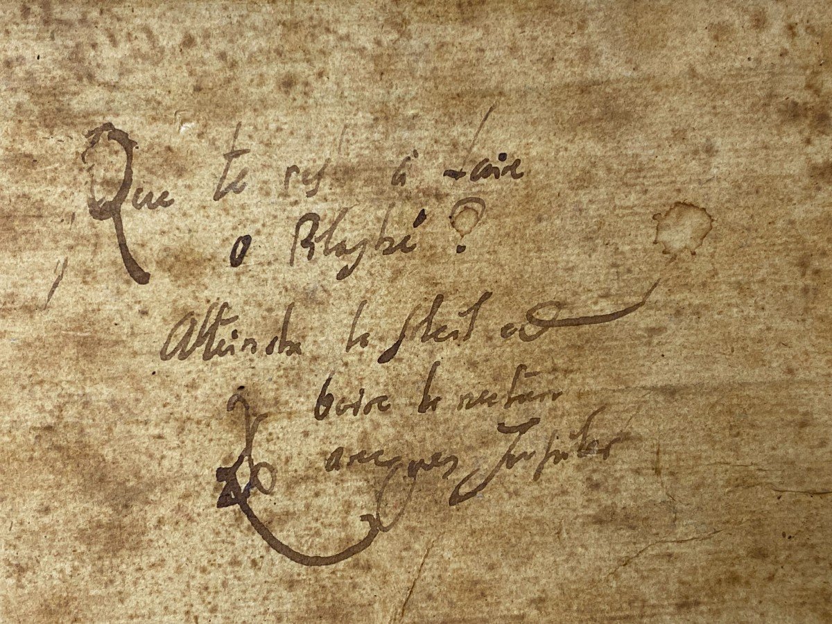Coffret à La Montgolfière et son poème à l'encre - Epoque Louis XVI  - 1784-photo-3
