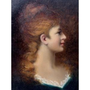 Charles Royer & Young Woman In Profile