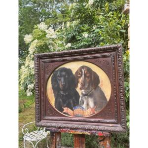 The Inseparables & Pastel Portraits Of Dogs & 1884