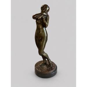 Nude Young Woman With Bird