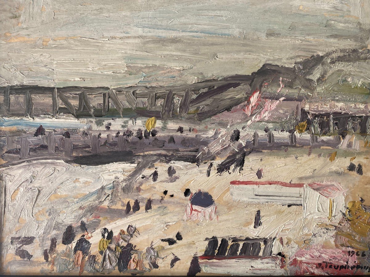 Jacques Truphémus (1922-2017) "ostend Beach"-photo-2