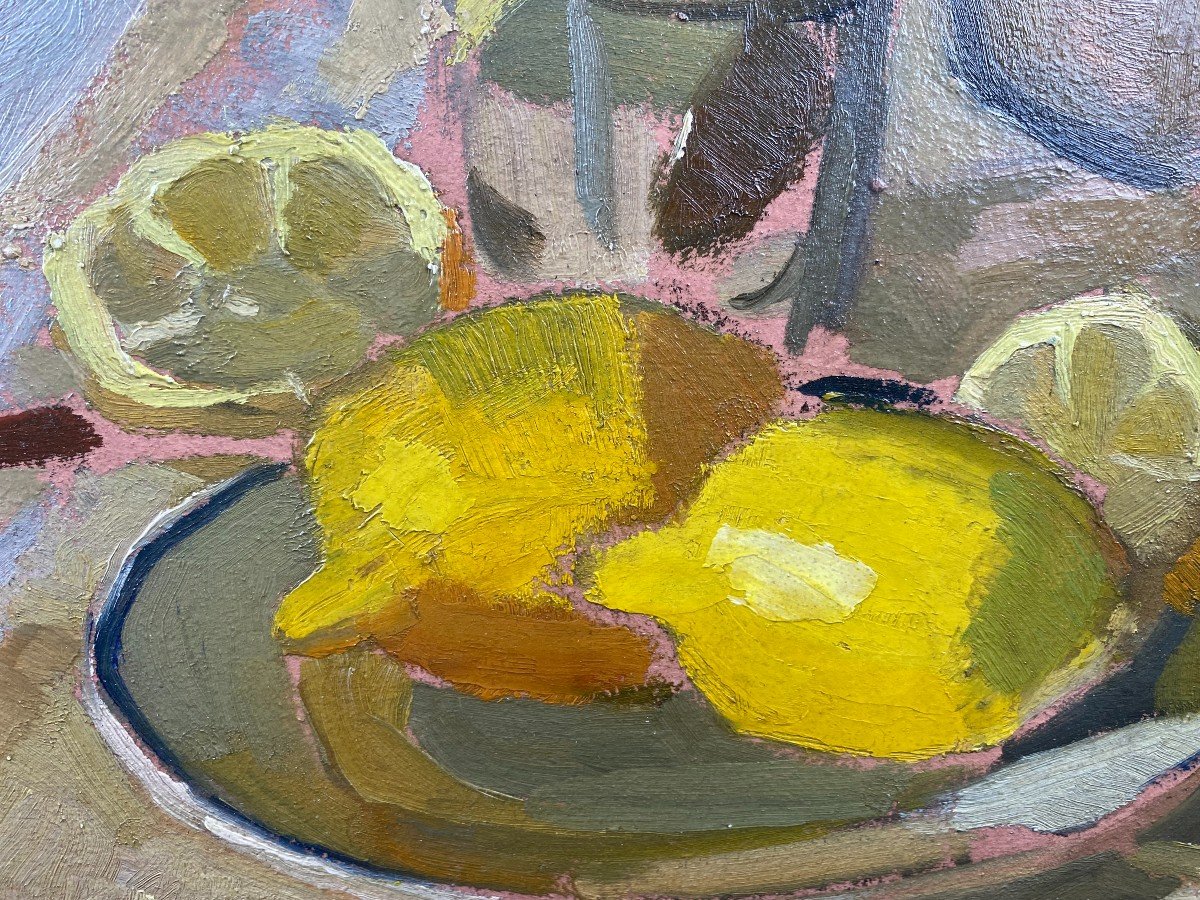 Jean Dulac (1902-1968) “still Life With Lemons”-photo-2