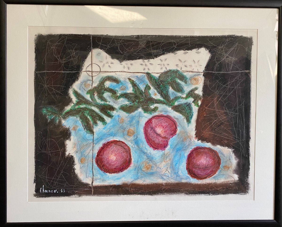 Roland Chanco (1914-2017) pastel et gouache 1963