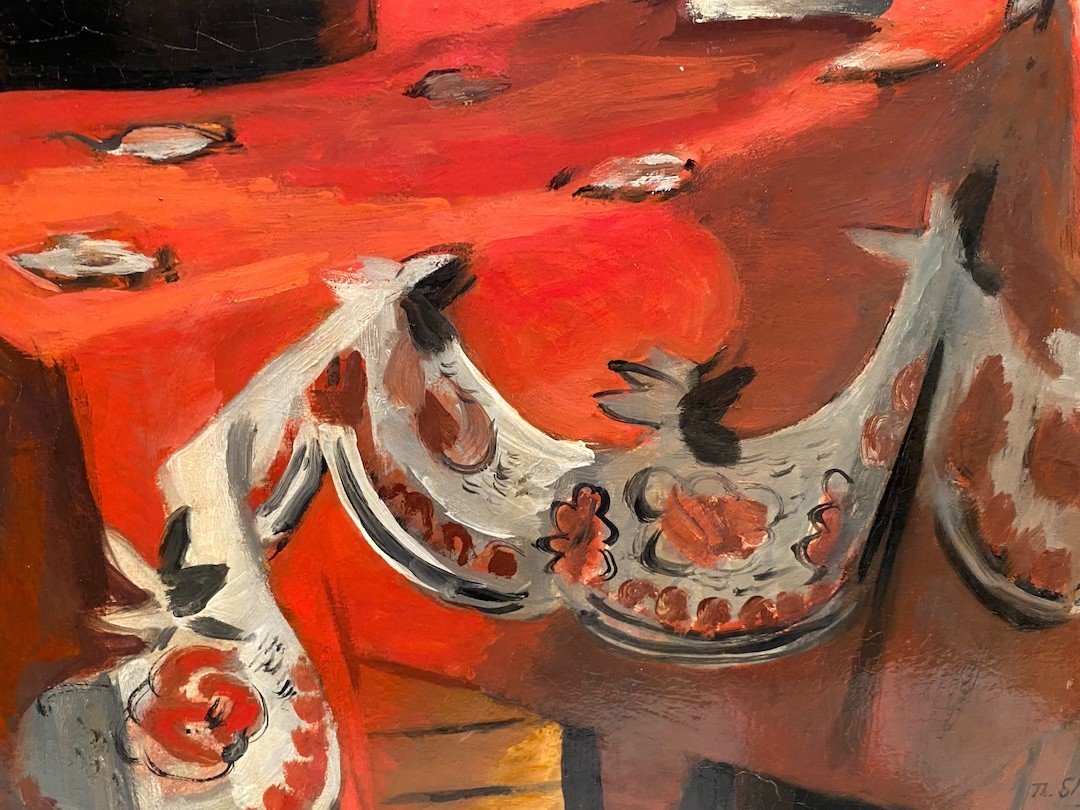 Théodore STRAWINSKY (St-Pétersbourg 1907- Genève 1989)"le tapis rouge"-photo-4