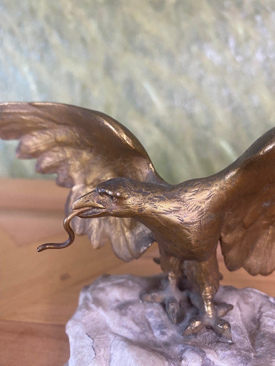 Bronze “aigle au serpent”-photo-3
