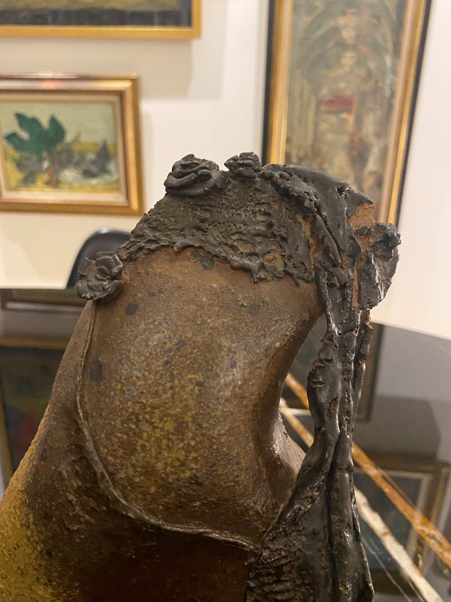 Jeanne Grandpierre (1942-2019) “nude Callipyge” Glazed Stoneware-photo-2