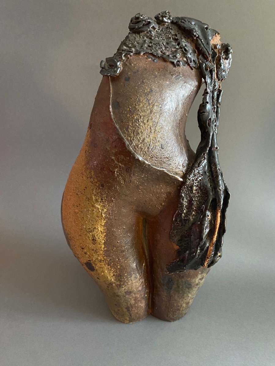 Jeanne Grandpierre (1942-2019) “nude Callipyge” Glazed Stoneware-photo-3