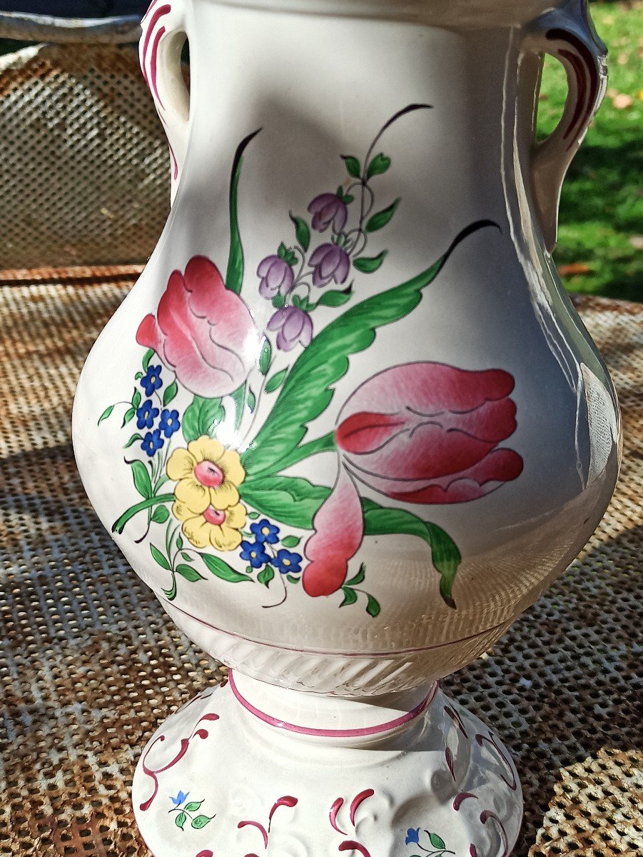 Pot Couvert En Faience De Lunéville Décor Dit Réverbère-photo-1