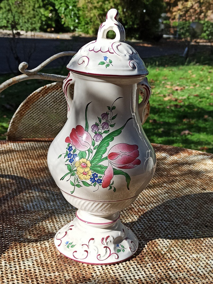 Pot Couvert En Faience De Lunéville Décor Dit Réverbère