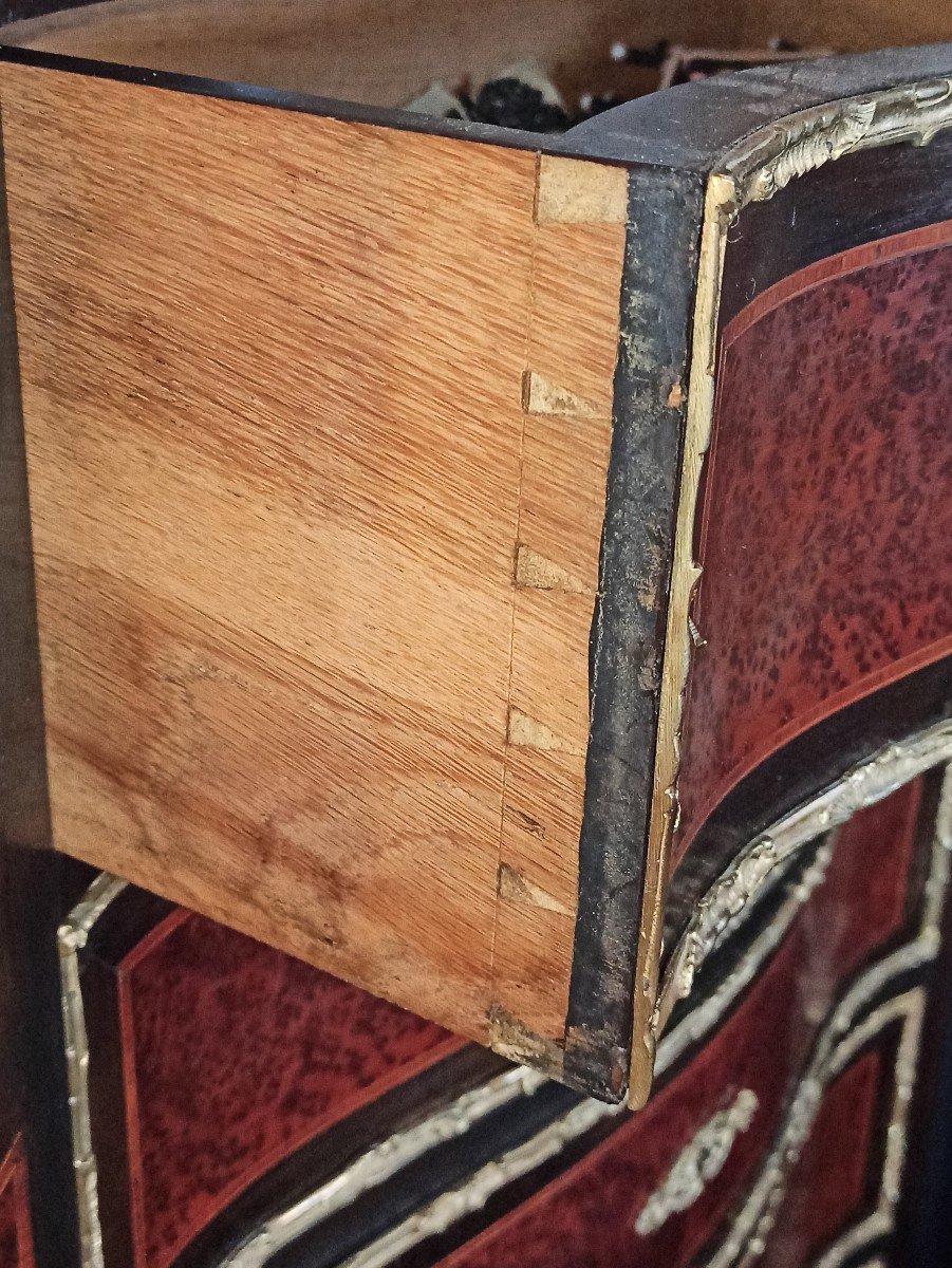 Semainier Napoléon III En Marqueterie De Bois Précieux-photo-1