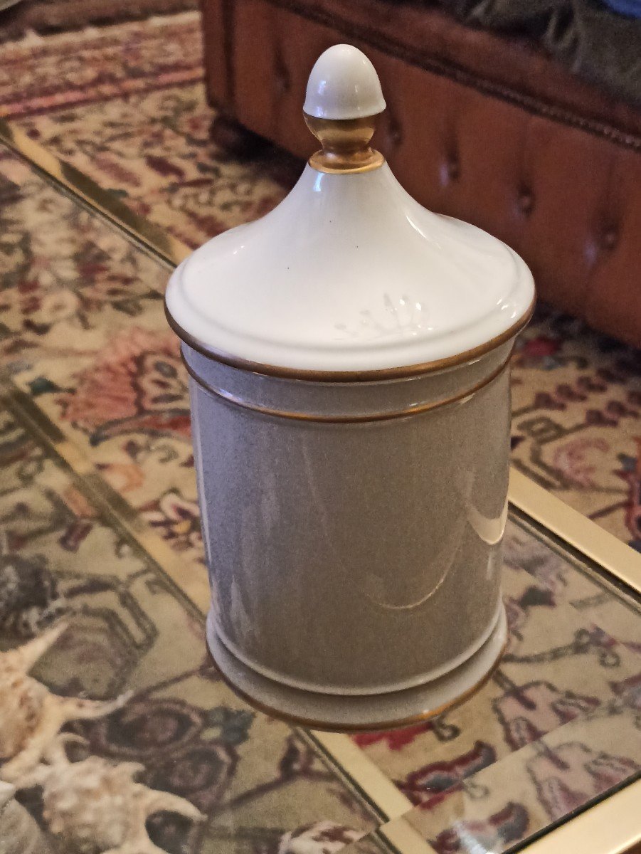 20th Century Limoges Porcelain Pharmacy Jar-photo-2