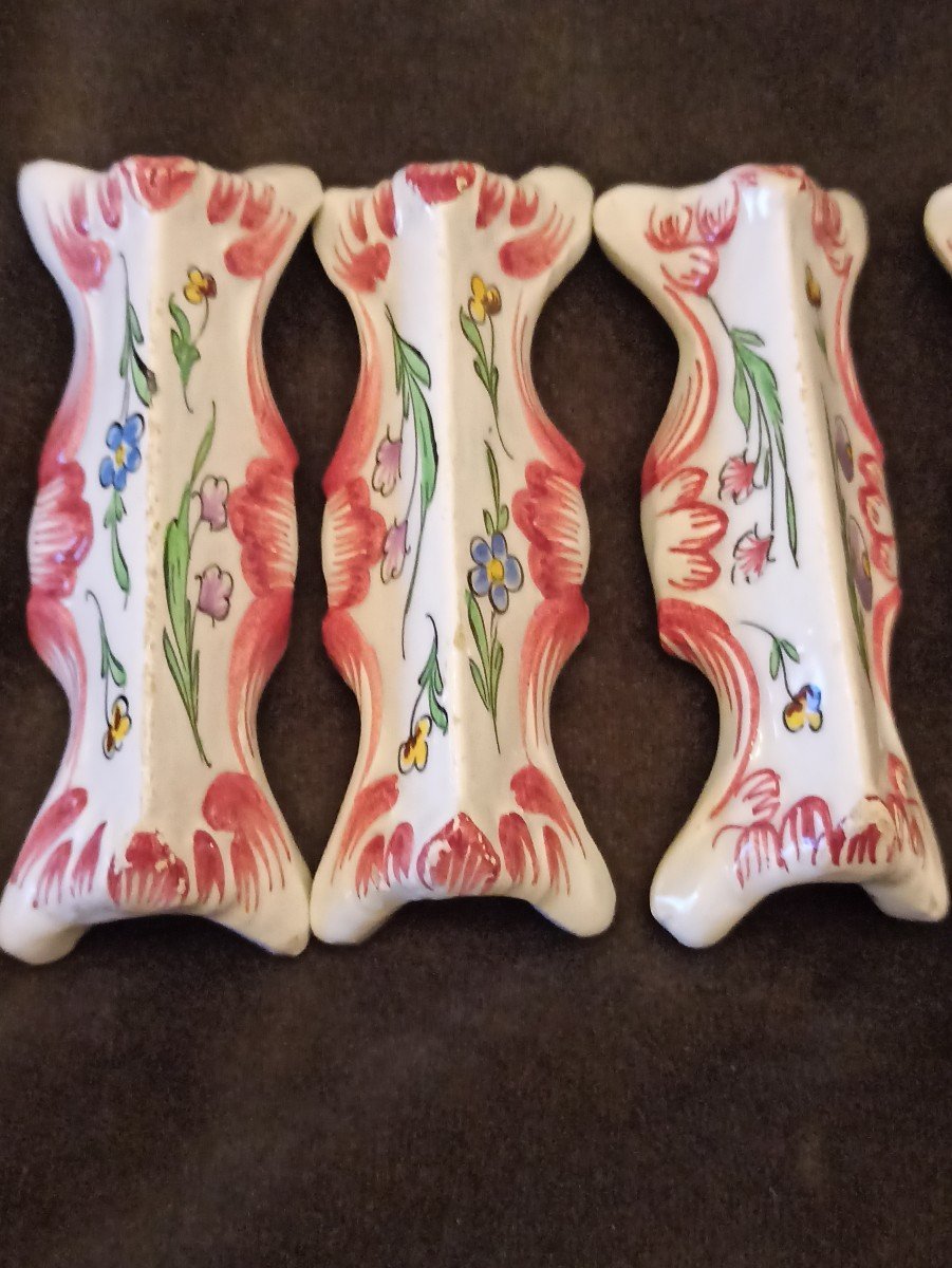 Suite Of 10 Eastern Earthenware Knife Holders Attributed To Lunéville-photo-2