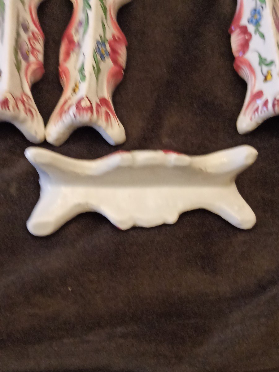 Suite Of 10 Eastern Earthenware Knife Holders Attributed To Lunéville-photo-3