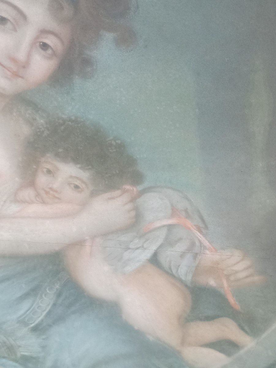 Pastel Venus Et L Amour époque Louis XVI-photo-5