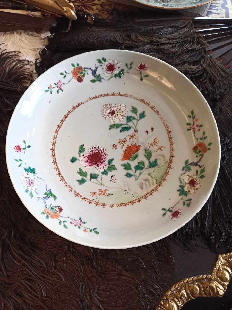 Large Coupe En Porcelaine De Chine Fin XVIII-photo-1
