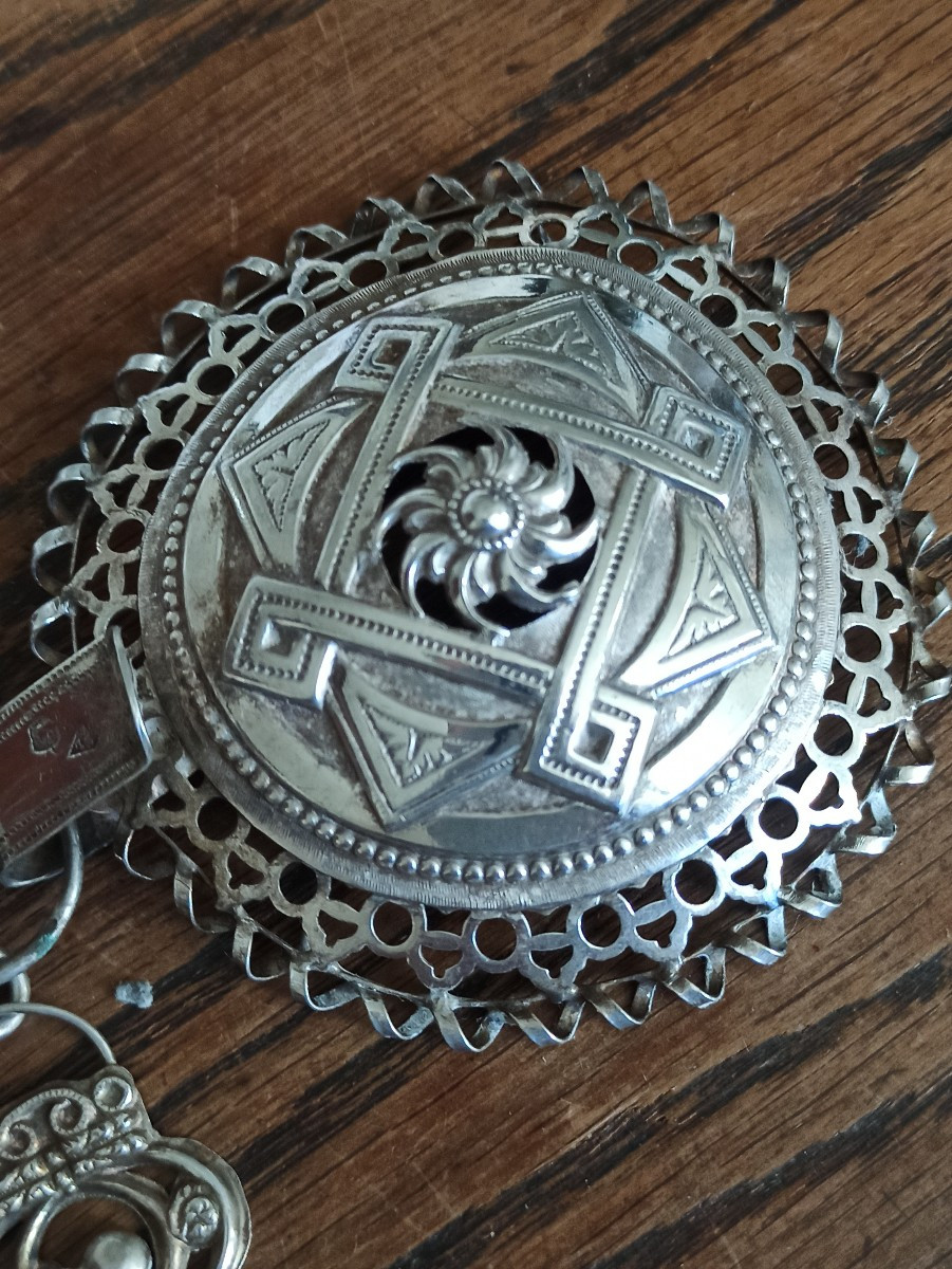 Pair Of Large Silver Cape Buckles, Minerva Hallmark-photo-2