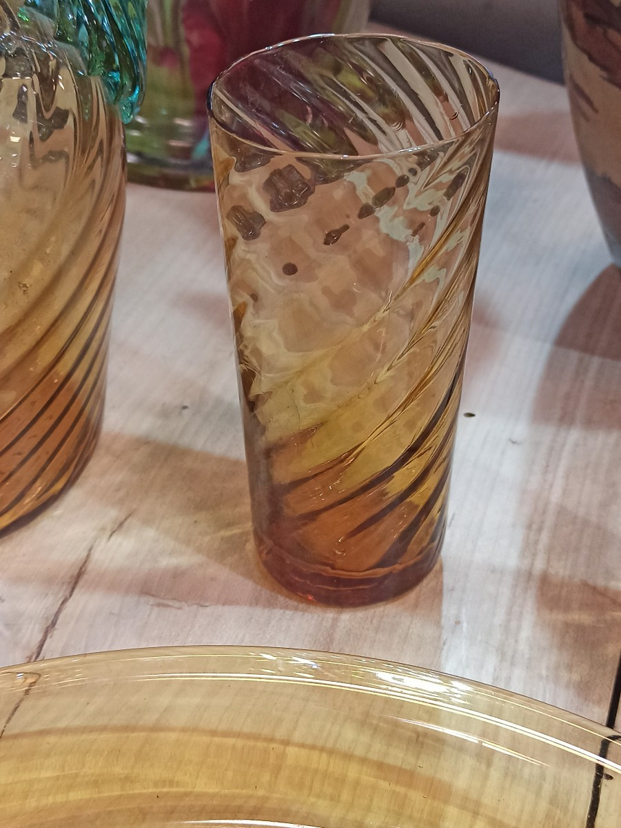 Rare Orange Juice Set Called Georges Sand XIXth Century-photo-3