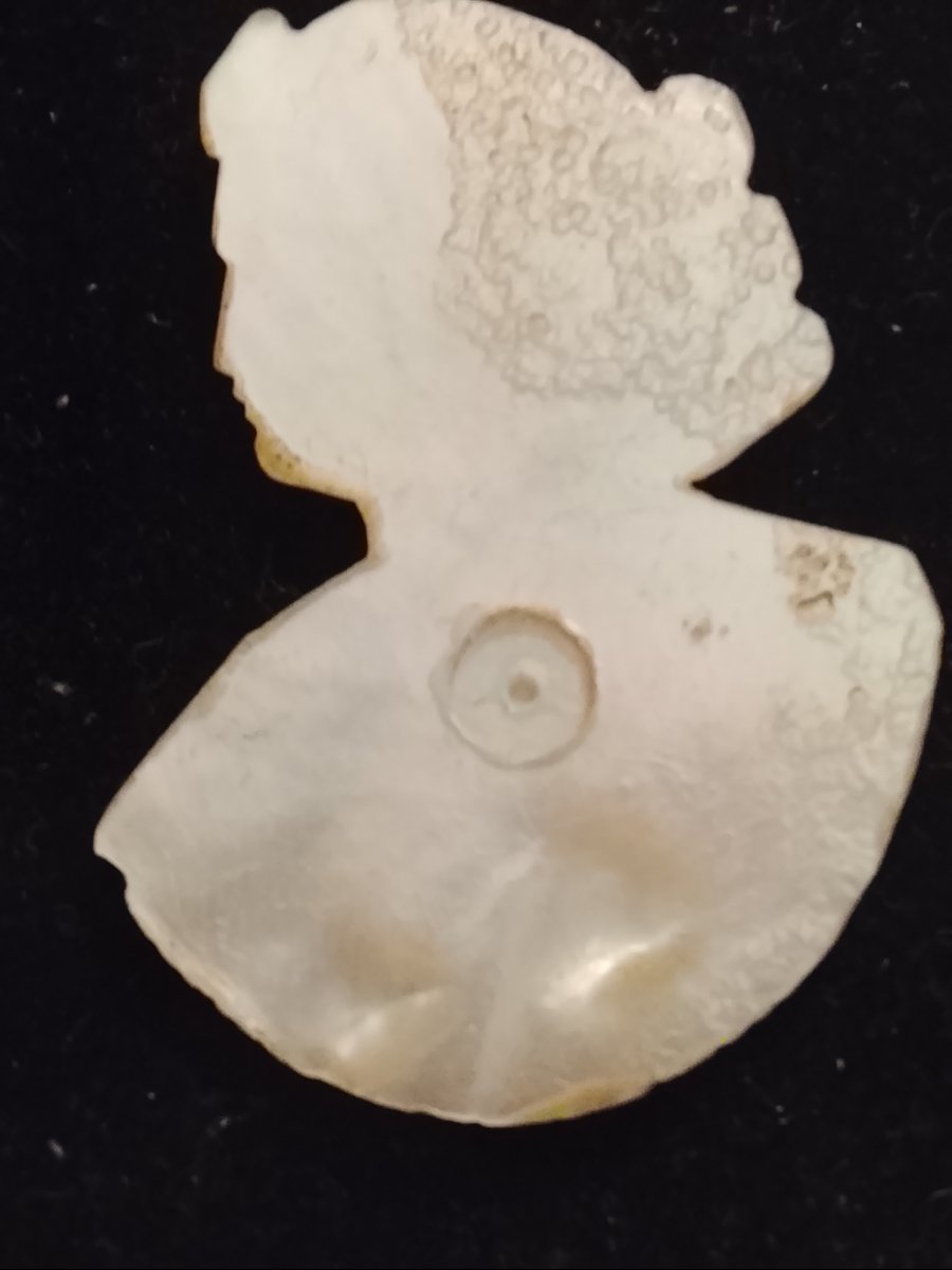 Important Antique Mother-of-pearl Cameo Profile Of A Woman, Meru Work Circa 1830-photo-4