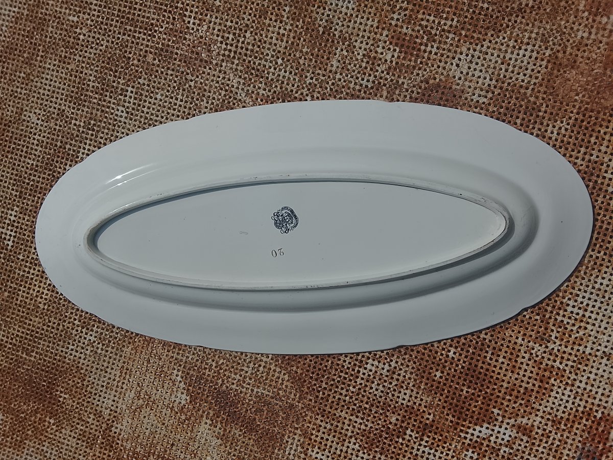 Vieillard Strasbourg-style Earthenware Fish Platter-photo-4