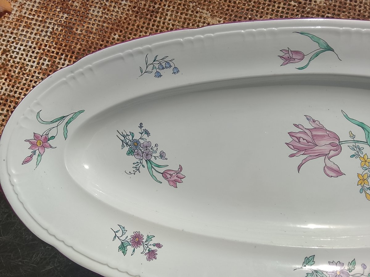 Vieillard Strasbourg-style Earthenware Fish Platter-photo-4