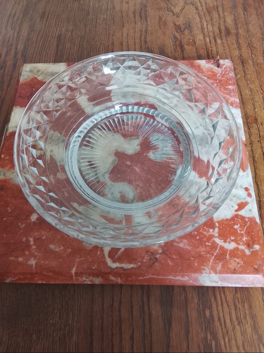 Hand-cut Crystal Candy Dish From Le Creusot, Circa 1810-photo-3