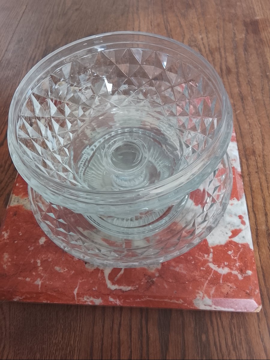Hand-cut Crystal Candy Dish From Le Creusot, Circa 1810-photo-2