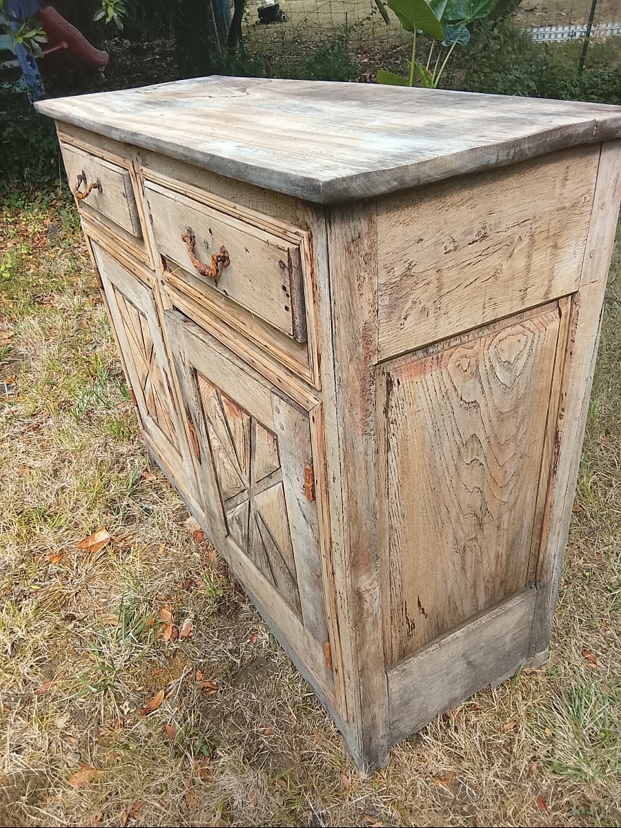 Buffet rustique de style louis XIII patine brute XIXe-photo-1