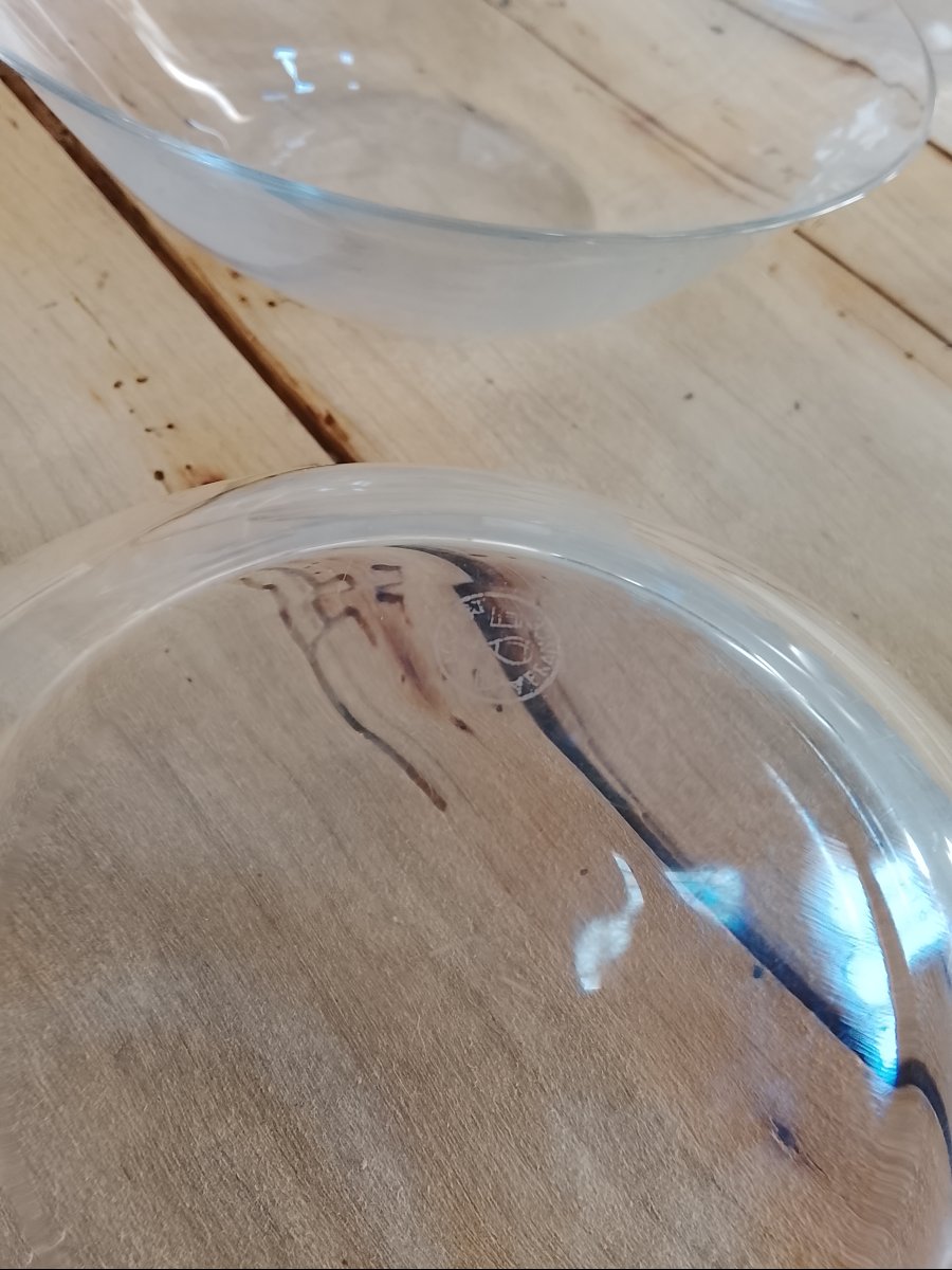 Suite de 8  coupes à fruits ou rince doigts en cristal de baccarat -photo-3
