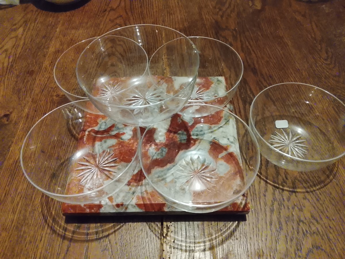Set Of 6 Baccarat Crystal Finger Bowls -photo-3