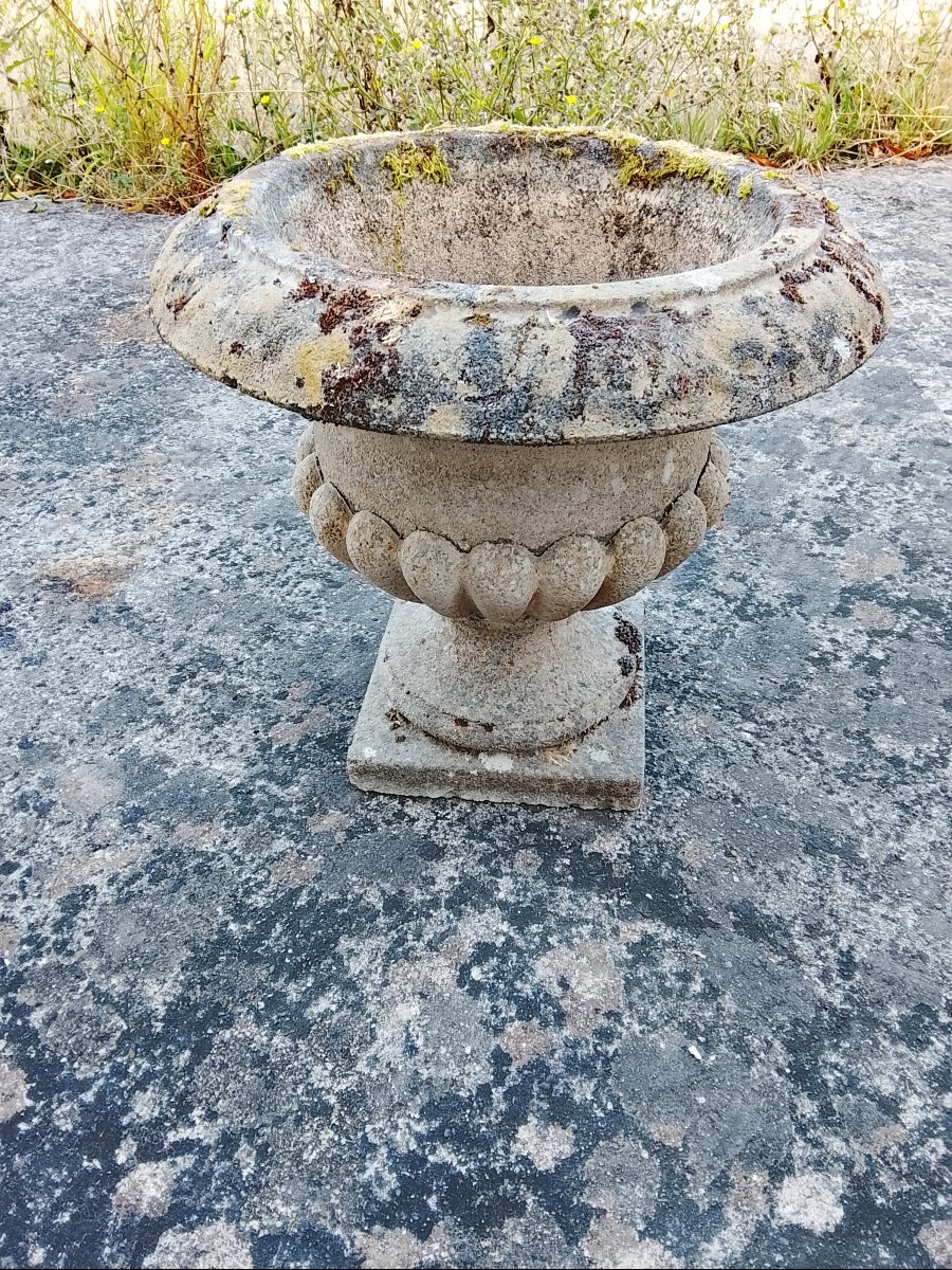 Medicis-style Vase Made Of Reconstituted Stone, Circa 1950-photo-2