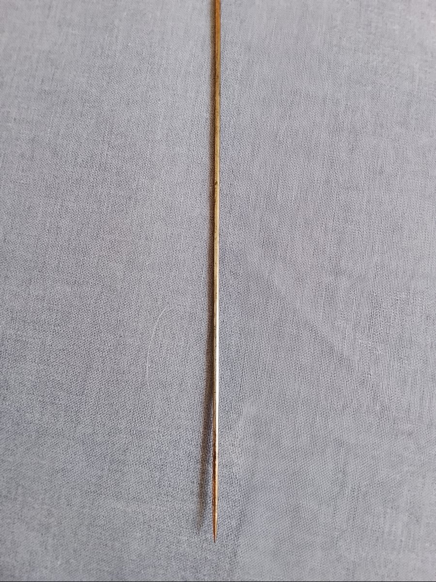 Épingle à chapeau fleur de lys argent et vermeil XIXe-photo-2
