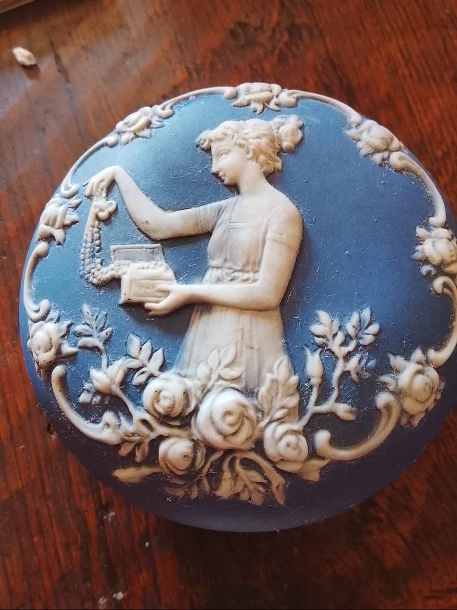Limoges Biscuit Candy Dish In The Wedgwood Style, Circa 1900