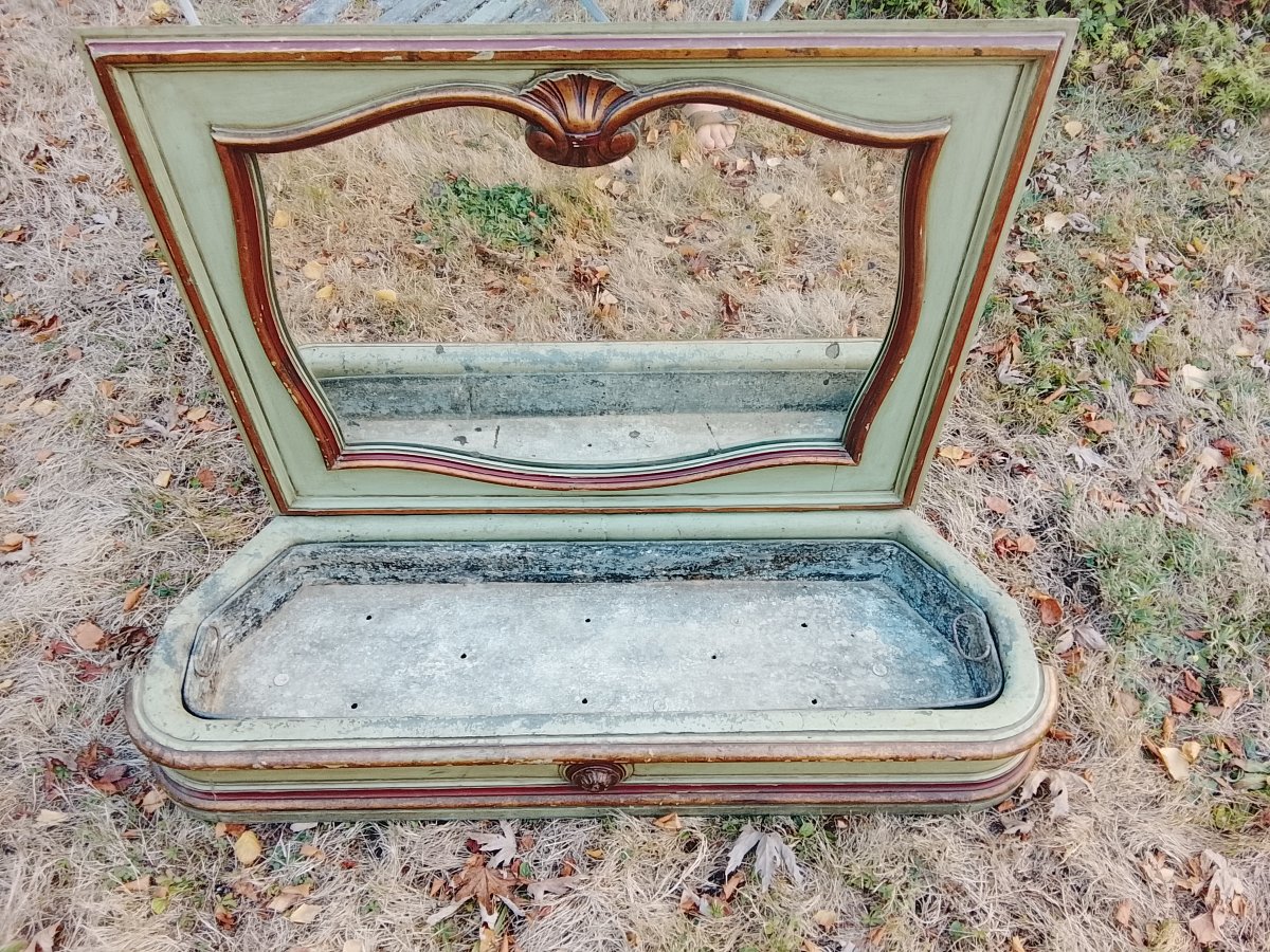 Late 19th-century Fireplace Screen With Flowerpot Motif-photo-3