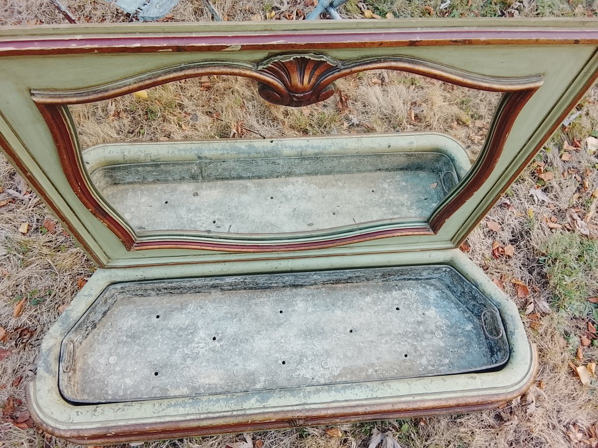 Late 19th-century Fireplace Screen With Flowerpot Motif-photo-2