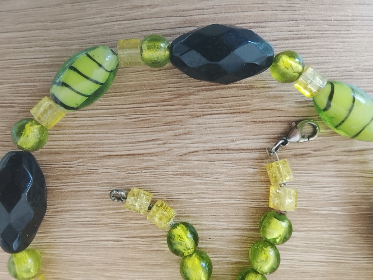 Collier en perles de verre de Murano vers 1930-photo-3