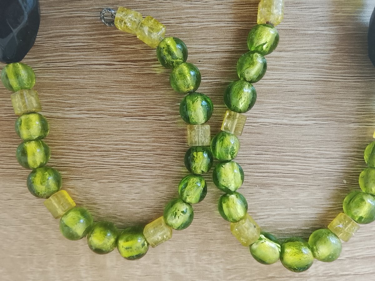 Collier en perles de verre de Murano vers 1930-photo-1