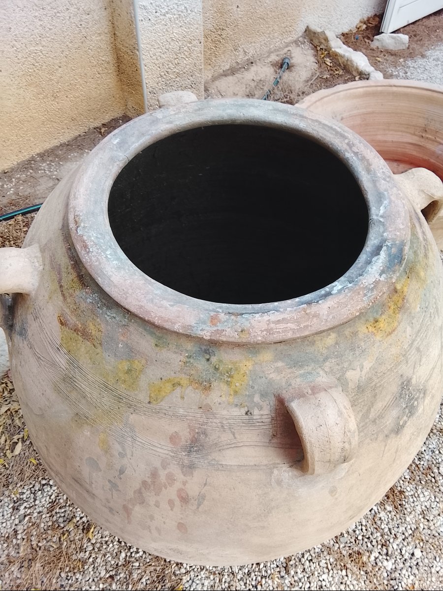 Large Terracotta Oil Jar, Circa 1880-photo-1
