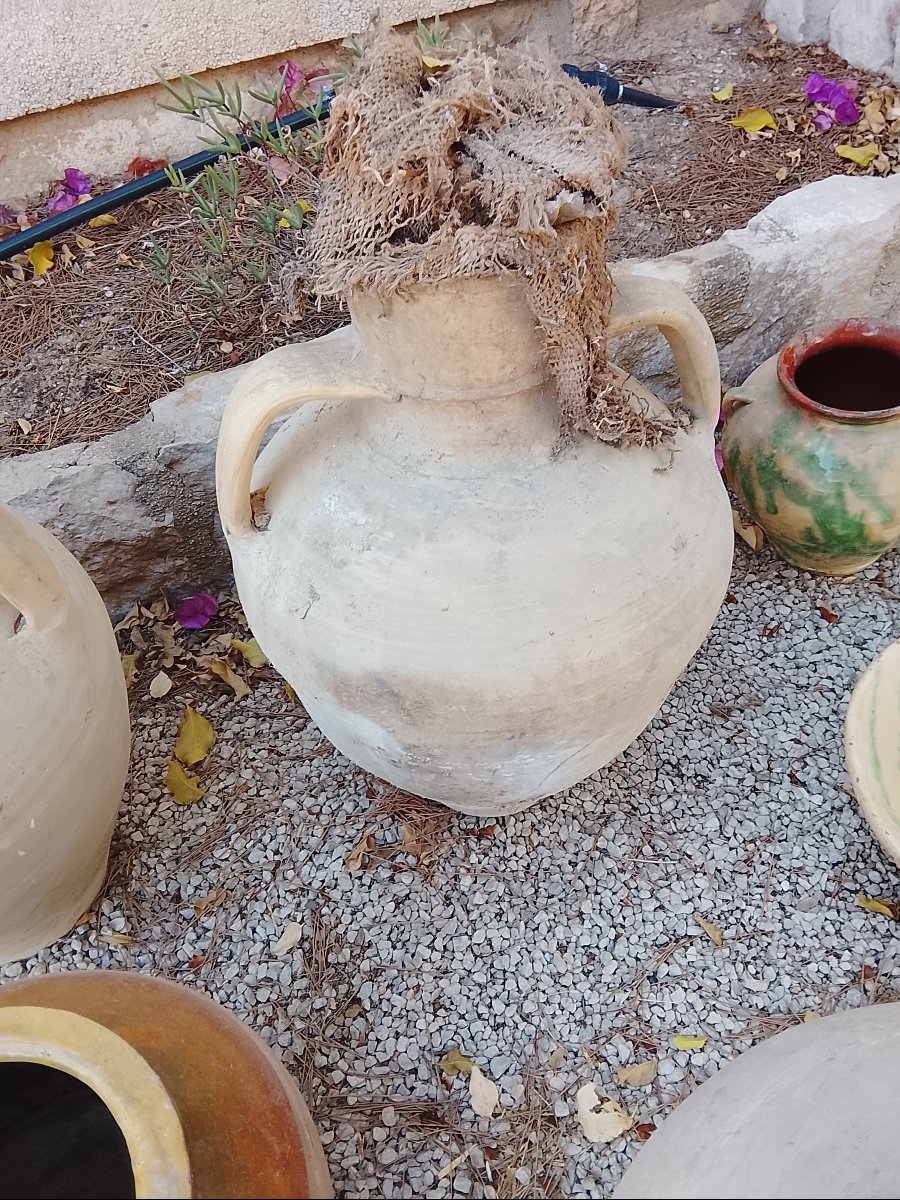 Set Of Three Water Jugs With Their Original Lids, Circa 1850-photo-4