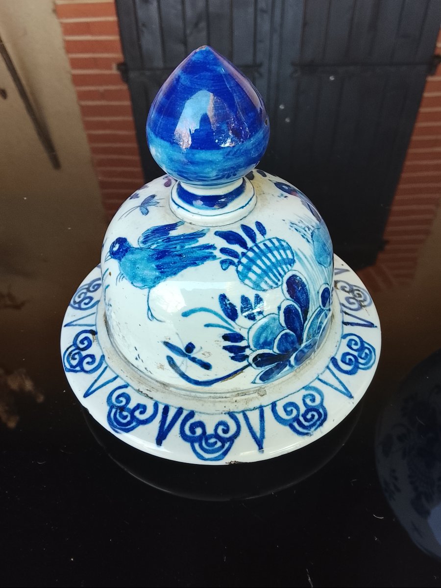 Important 19th-century Delft-style Earthenware Vase-photo-4