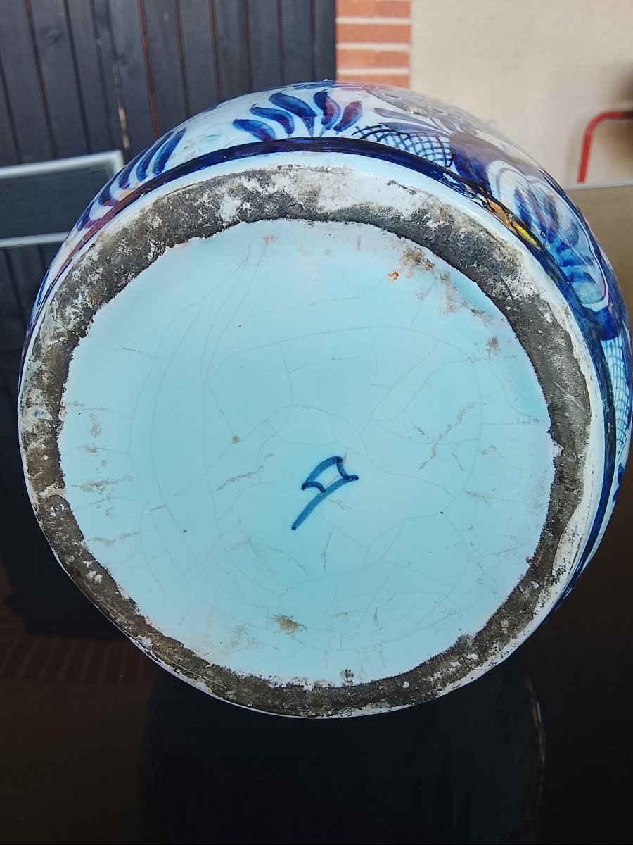 19th-century Delft Earthenware Vase-photo-1